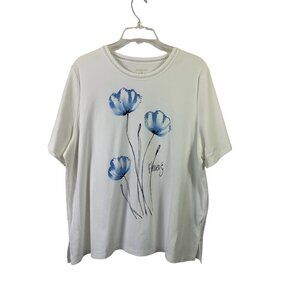Allison Daley Women's White Floral Top